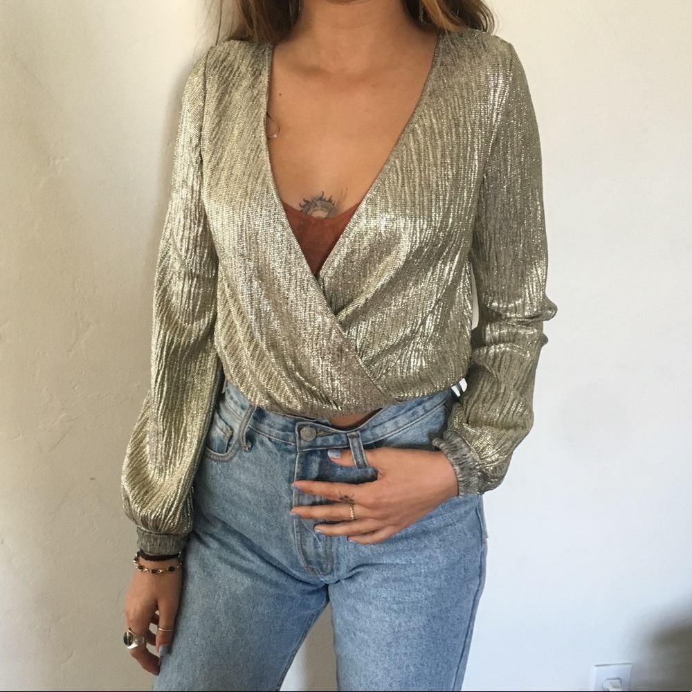 Zara gold top